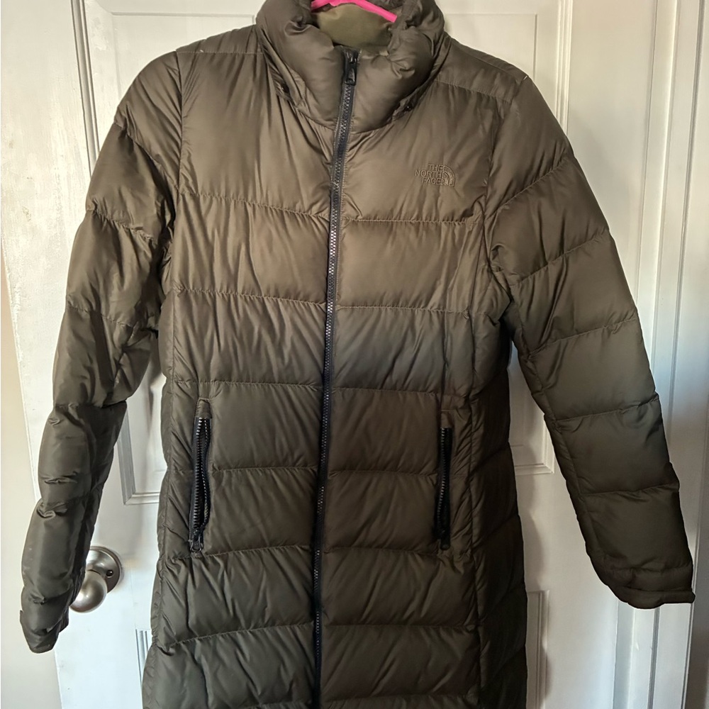 The North Face Olive Puffer Jacket